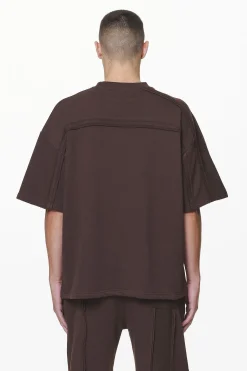 Pegador Tees|Abart Inside Out Boxy Tee Washed Oak Brown