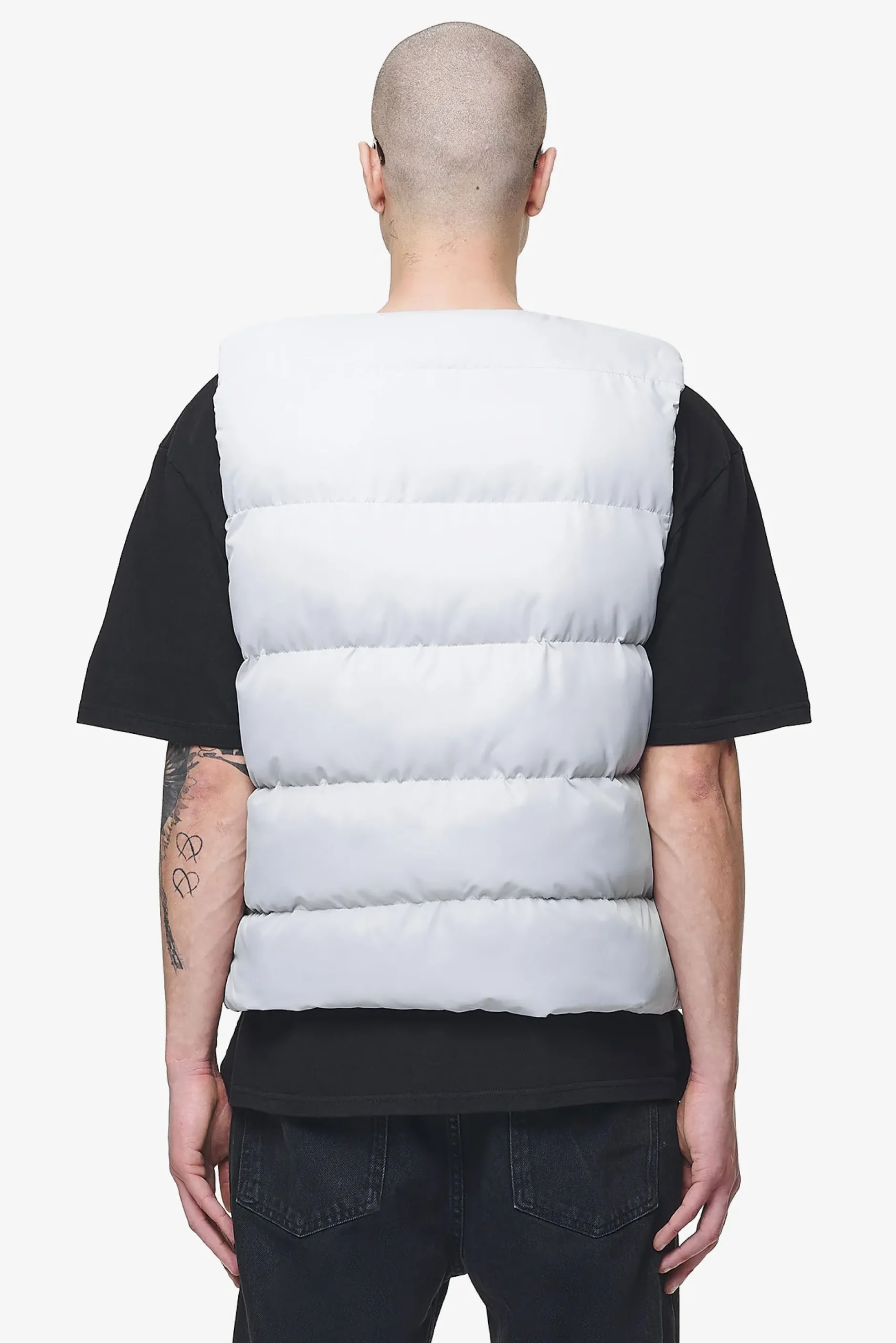 Pegador Vests|Aberdeen Round Neck Puffer Vest Dusk Grey