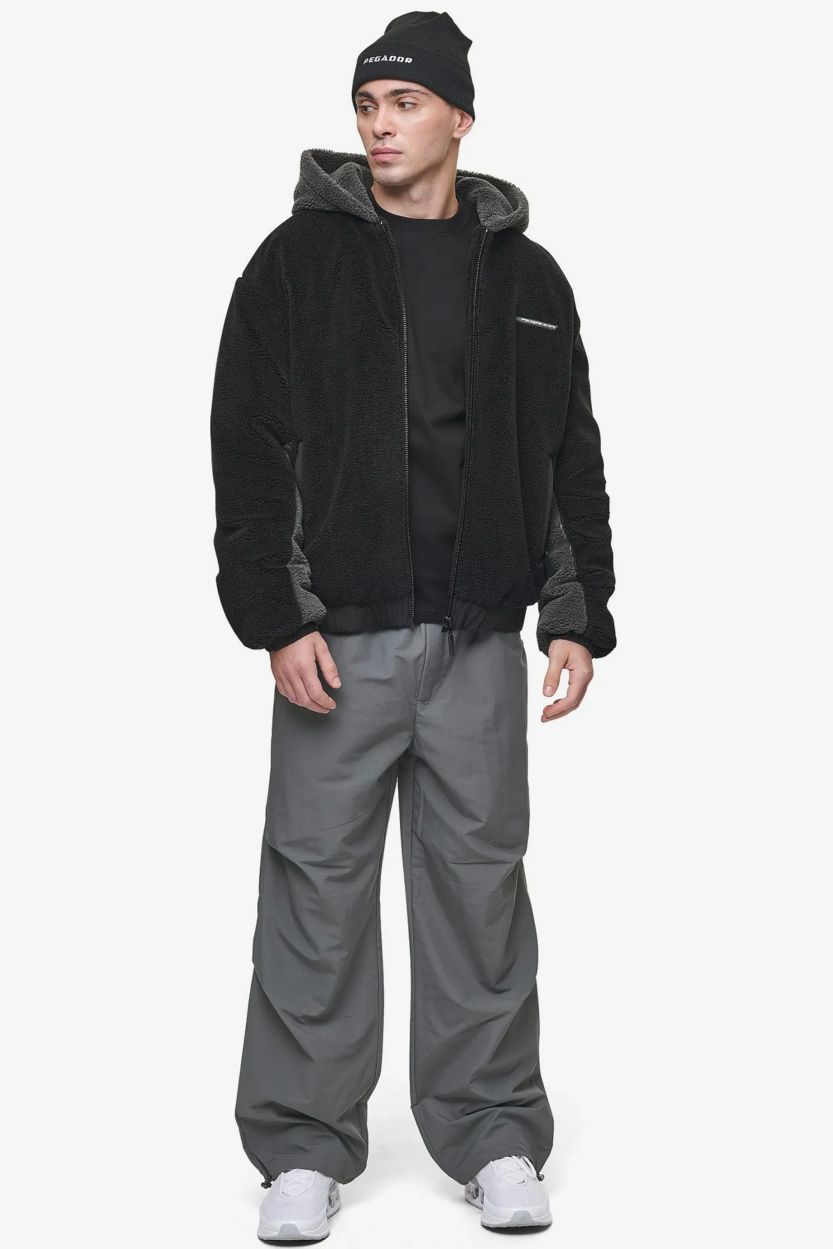 Pegador Jackets|Absecon Teddy Jacket Black Anthracite