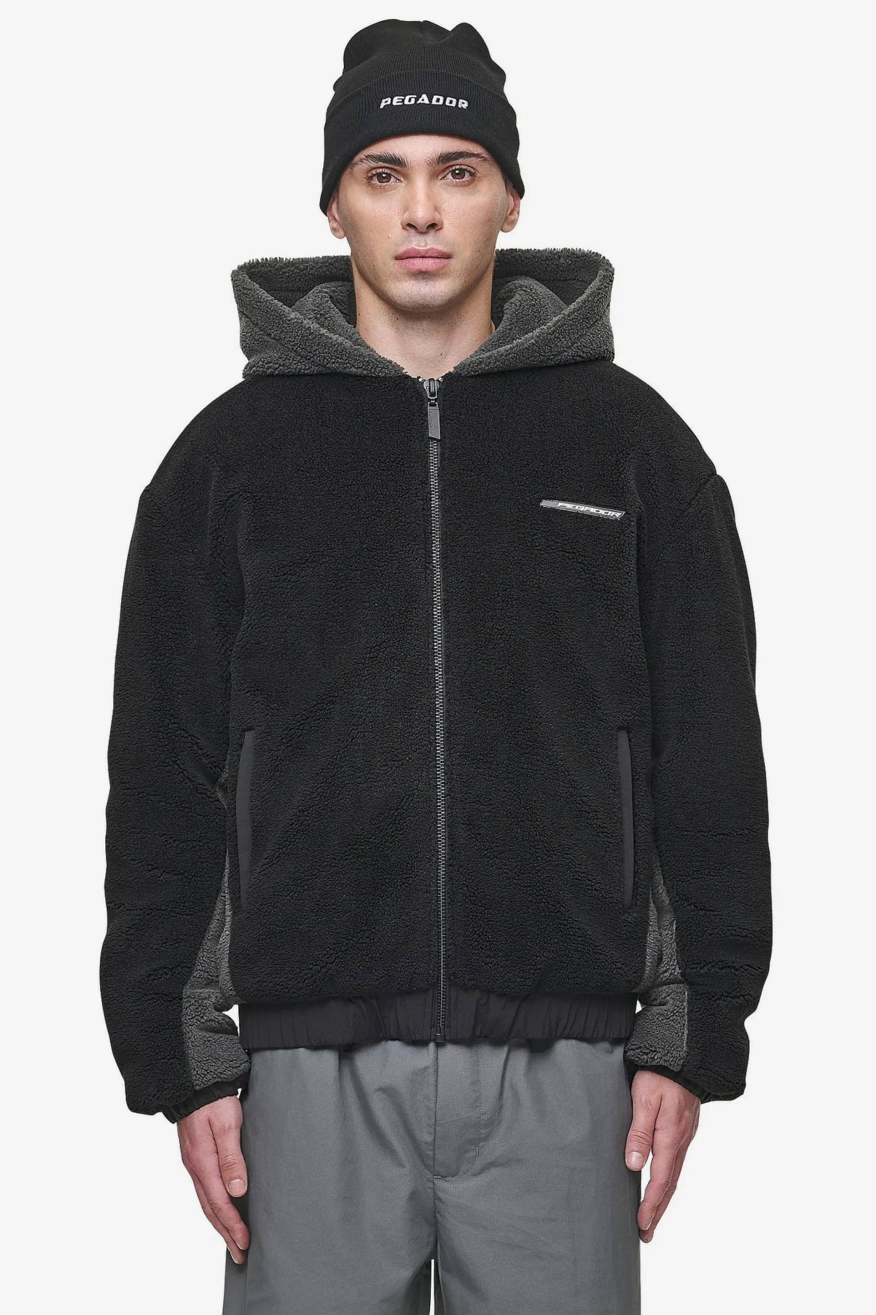 Pegador Jackets|Absecon Teddy Jacket Black Anthracite