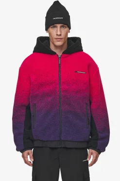 Pegador Jackets|Absecon Teddy Jacket Virtual Pink Deep Purple Black