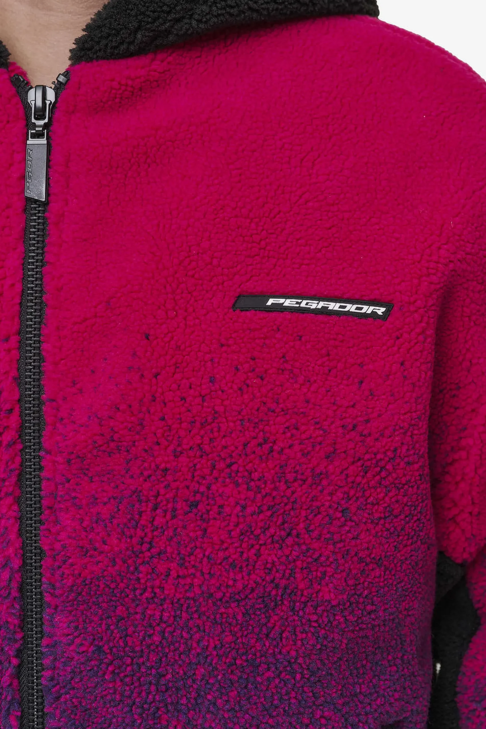 Pegador Jackets|Absecon Teddy Jacket Virtual Pink Deep Purple Black