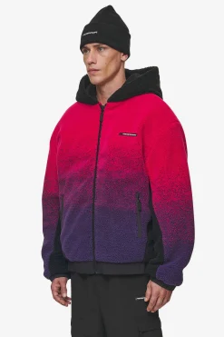 Pegador Jackets|Absecon Teddy Jacket Virtual Pink Deep Purple Black