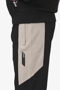 Pegador Pants & Joggers|Aderno Wide Sweat Pants Washed Black Light Beige