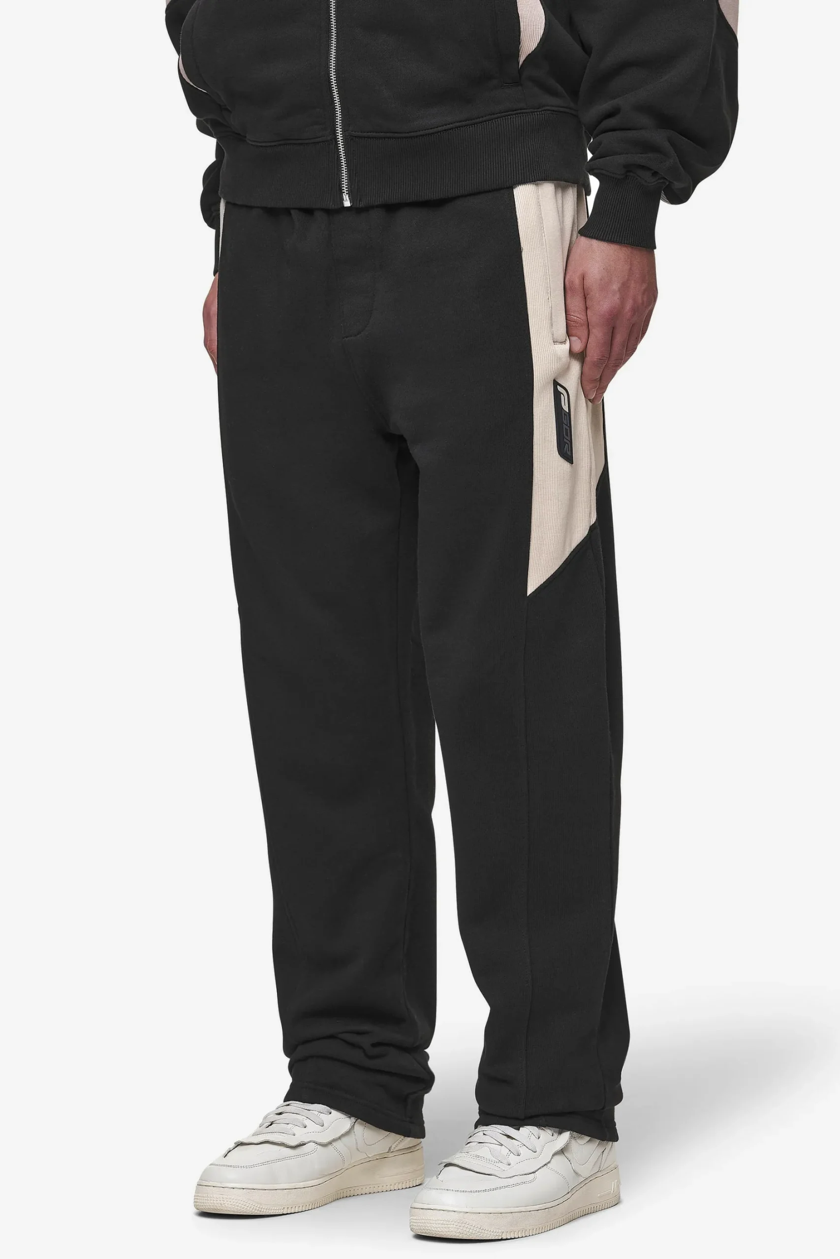 Pegador Pants & Joggers|Aderno Wide Sweat Pants Washed Black Light Beige