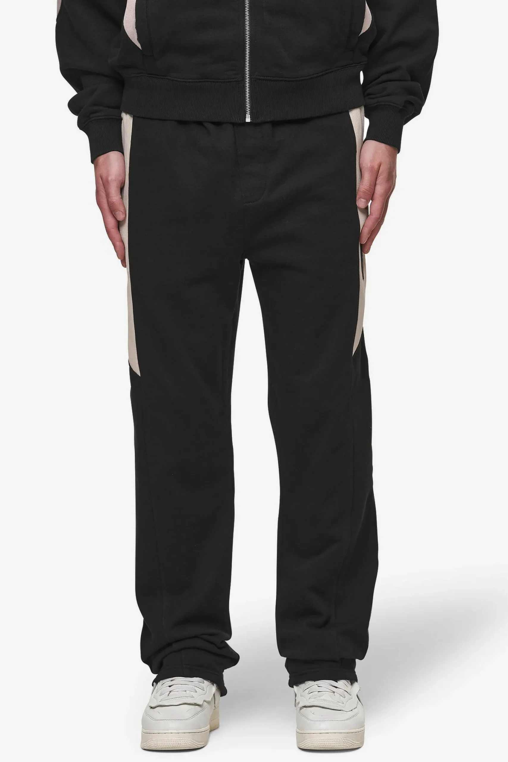 Pegador Pants & Joggers|Aderno Wide Sweat Pants Washed Black Light Beige