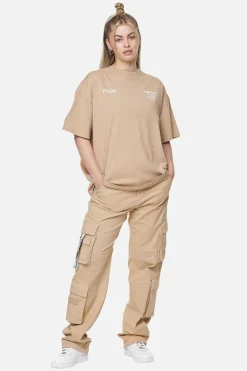 Pegador Tees|Airville Heavy Oversized Tee Washed Safari Sand