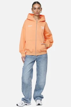 Pegador Hoodies|Zip Hoodies|Airville Oversized Zip Hoodie Washed Apricot