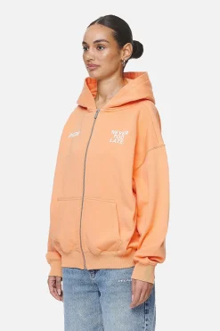 Pegador Hoodies|Zip Hoodies|Airville Oversized Zip Hoodie Washed Apricot