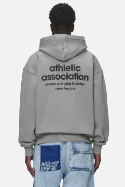 Pegador Hoodies|Zip Hoodies|Alchar Oversized Sweat Jacket Washed Cool Grey