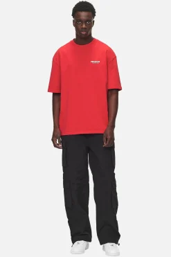 Pegador Tees|Alchar Oversized Tee Washed Red