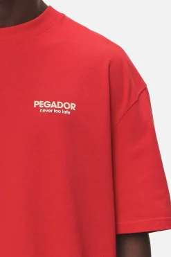 Pegador Tees|Alchar Oversized Tee Washed Red