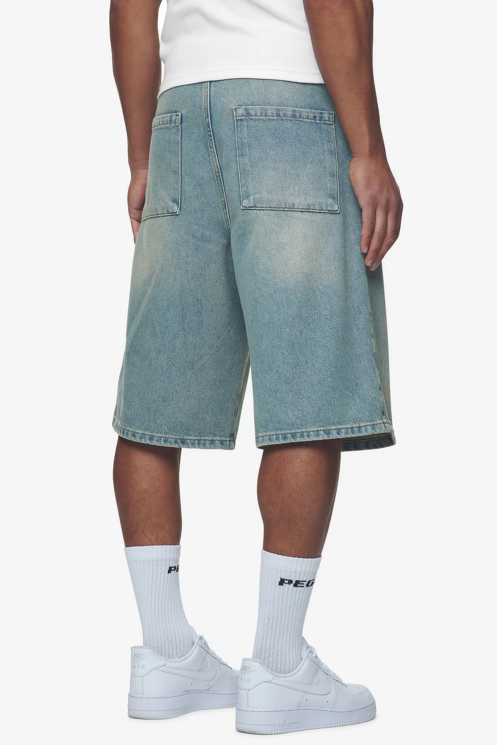 Pegador Shorts|Alcoa Jorts Washed vintage blue