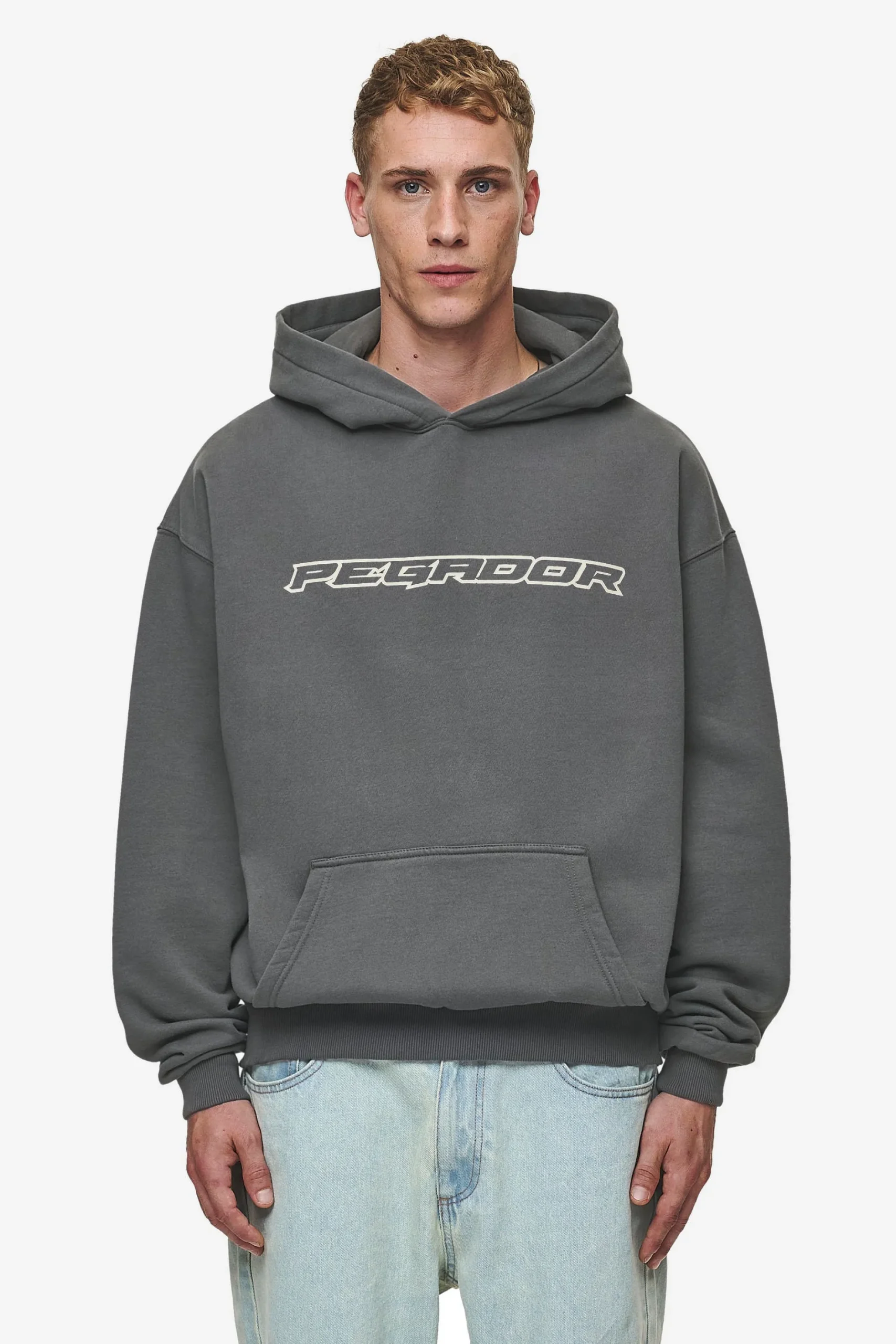 Pegador Hoodies|Alden Oversized Hoodie Washed Anthracite