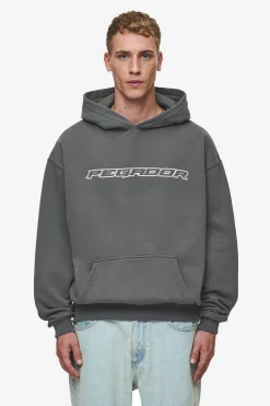 Pegador Hoodies|Alden Oversized Hoodie Washed Anthracite