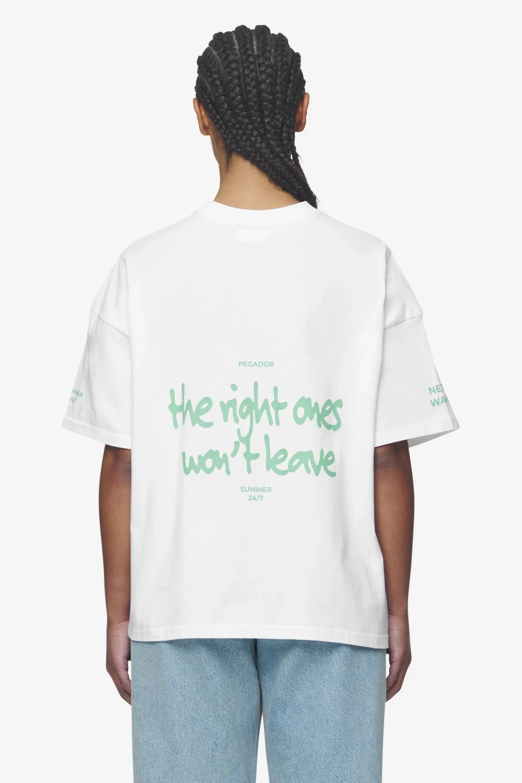 Pegador Tees|Aleja Heavy Oversized Tee White