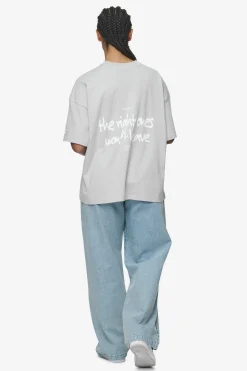 Pegador Tees|Aleja Heavy Oversized Tee Washed sky grey