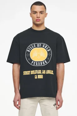 Pegador Tees|Algon Oversized Tee Vintage Washed Black Ink