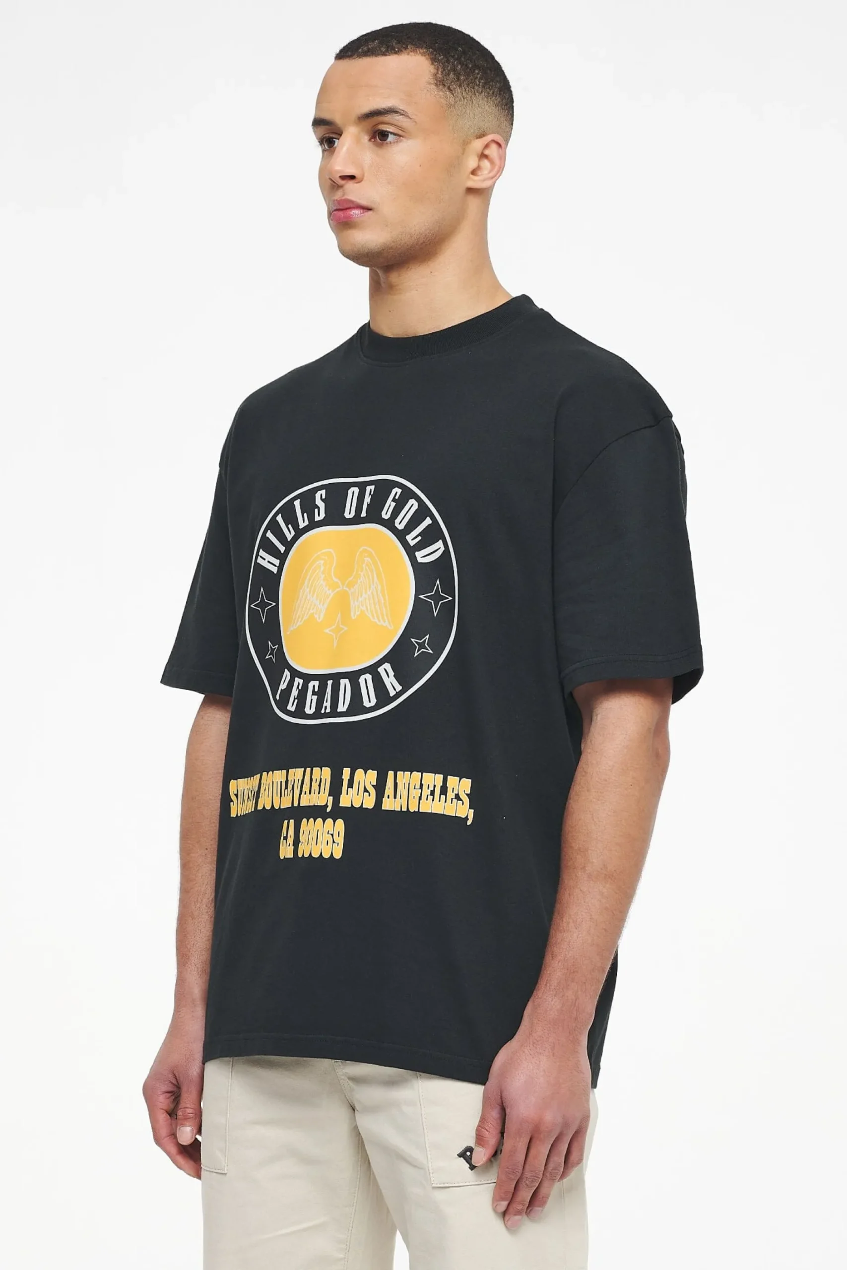 Pegador Tees|Algon Oversized Tee Vintage Washed Black Ink