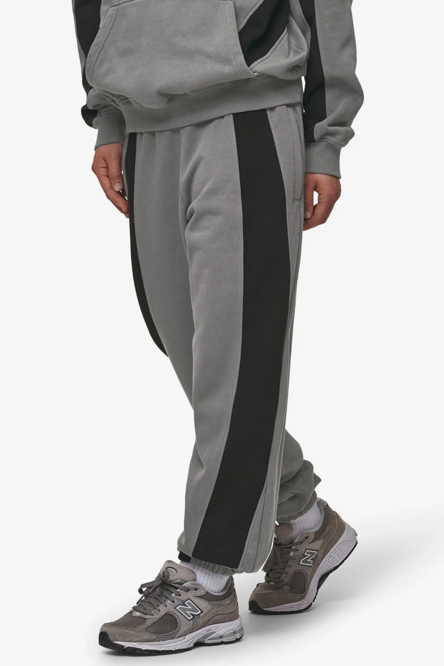 Pegador Pants|Amira High Waisted Sweat Pants Washed Deep Grey Black