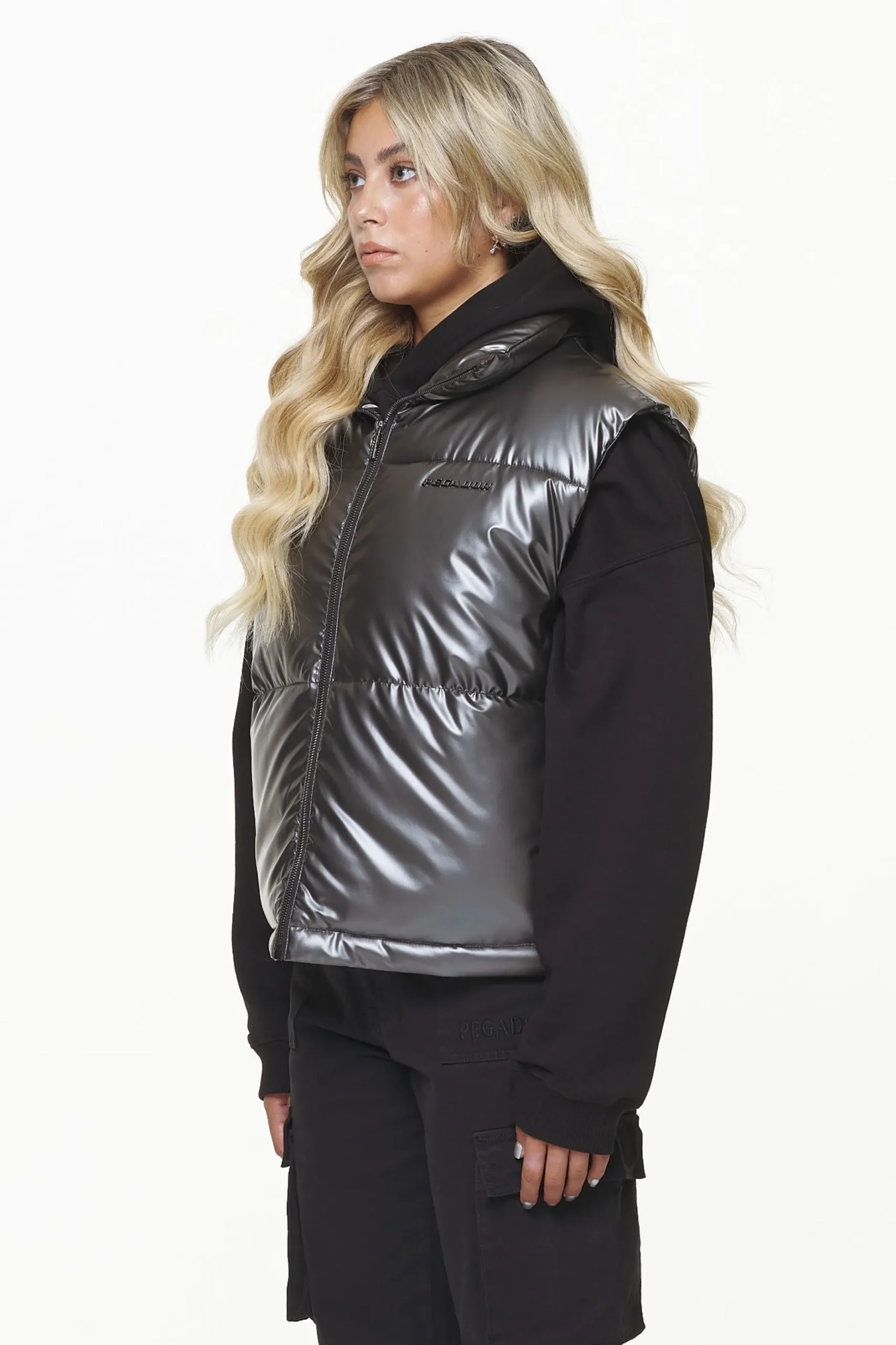 Pegador Vests|Angel Puffer Vest Dark Chrome