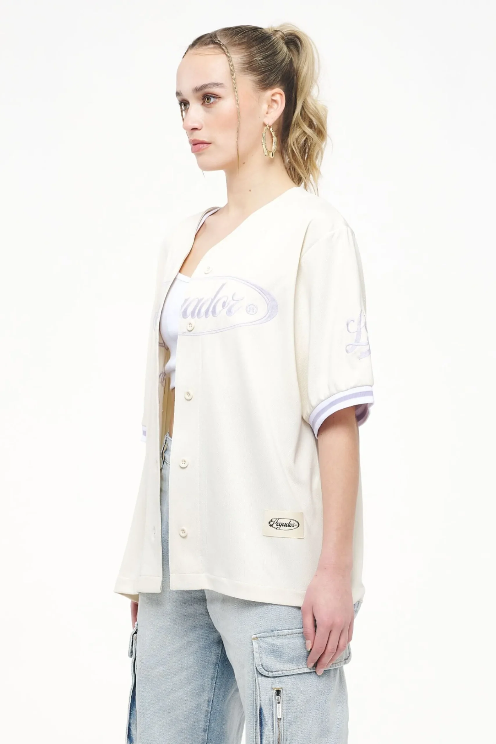 Pegador Shirts|Angeles Oversize Baseball Shirt Angels Cream