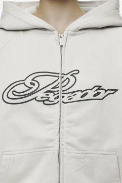 Pegador Hoodies|Zip Hoodies|Anna Oversized Sweat Jacket Washed Moon Grey
