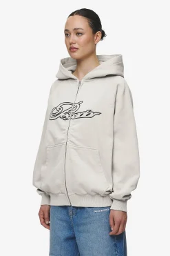 Pegador Hoodies|Zip Hoodies|Anna Oversized Sweat Jacket Washed Moon Grey