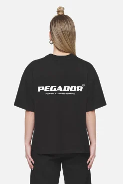 Pegador Tees|Arendal Logo Heavy Oversized Tee  Black White