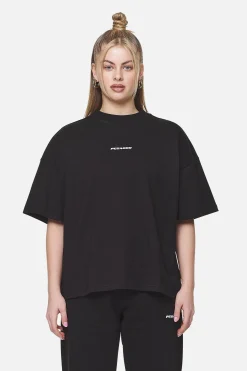 Pegador Tees|Arendal Logo Heavy Oversized Tee  Black White