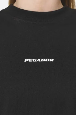Pegador Tees|Arendal Logo Heavy Oversized Tee  Black White