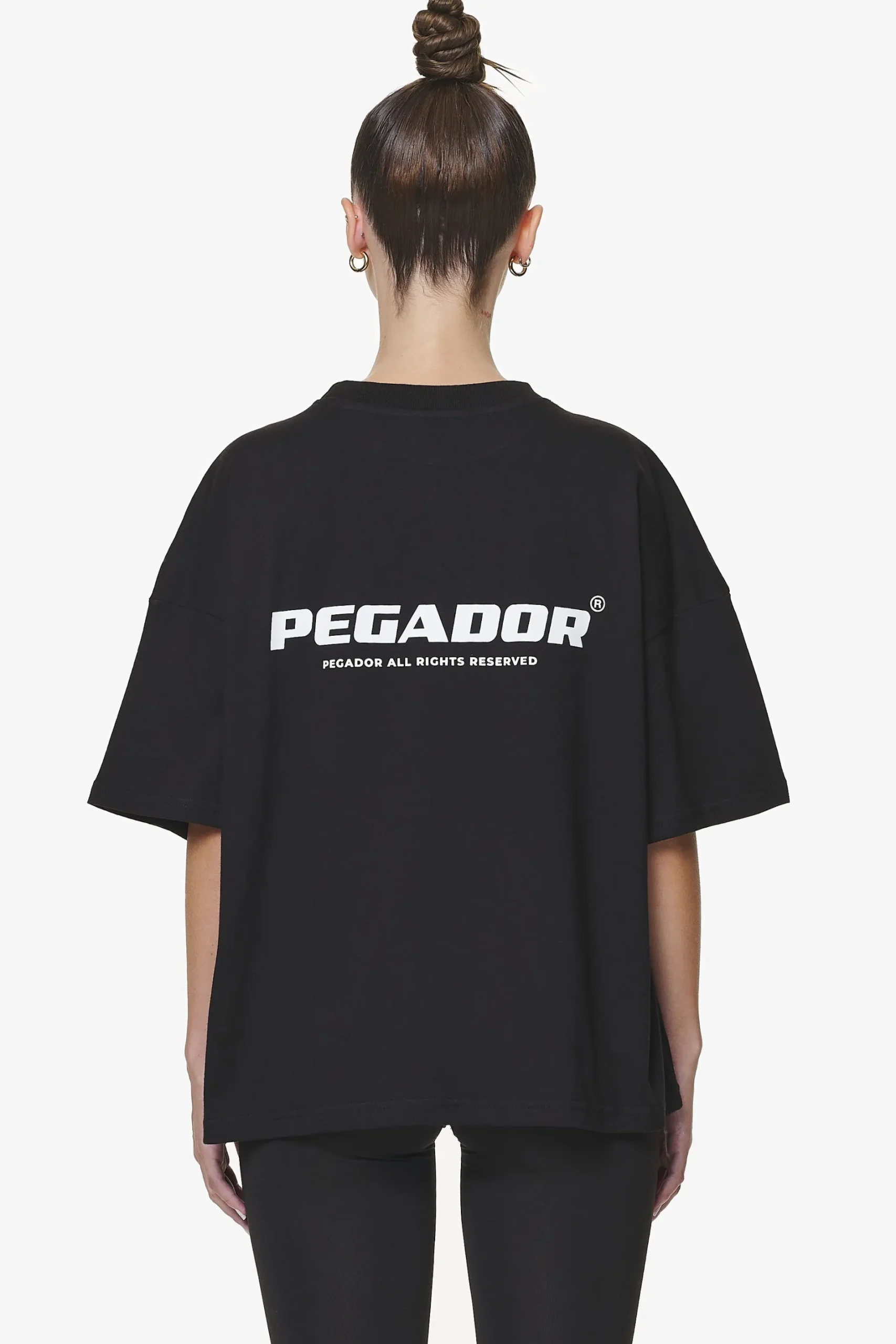 Pegador Tees|Arendal Logo Heavy Oversized Tee Black