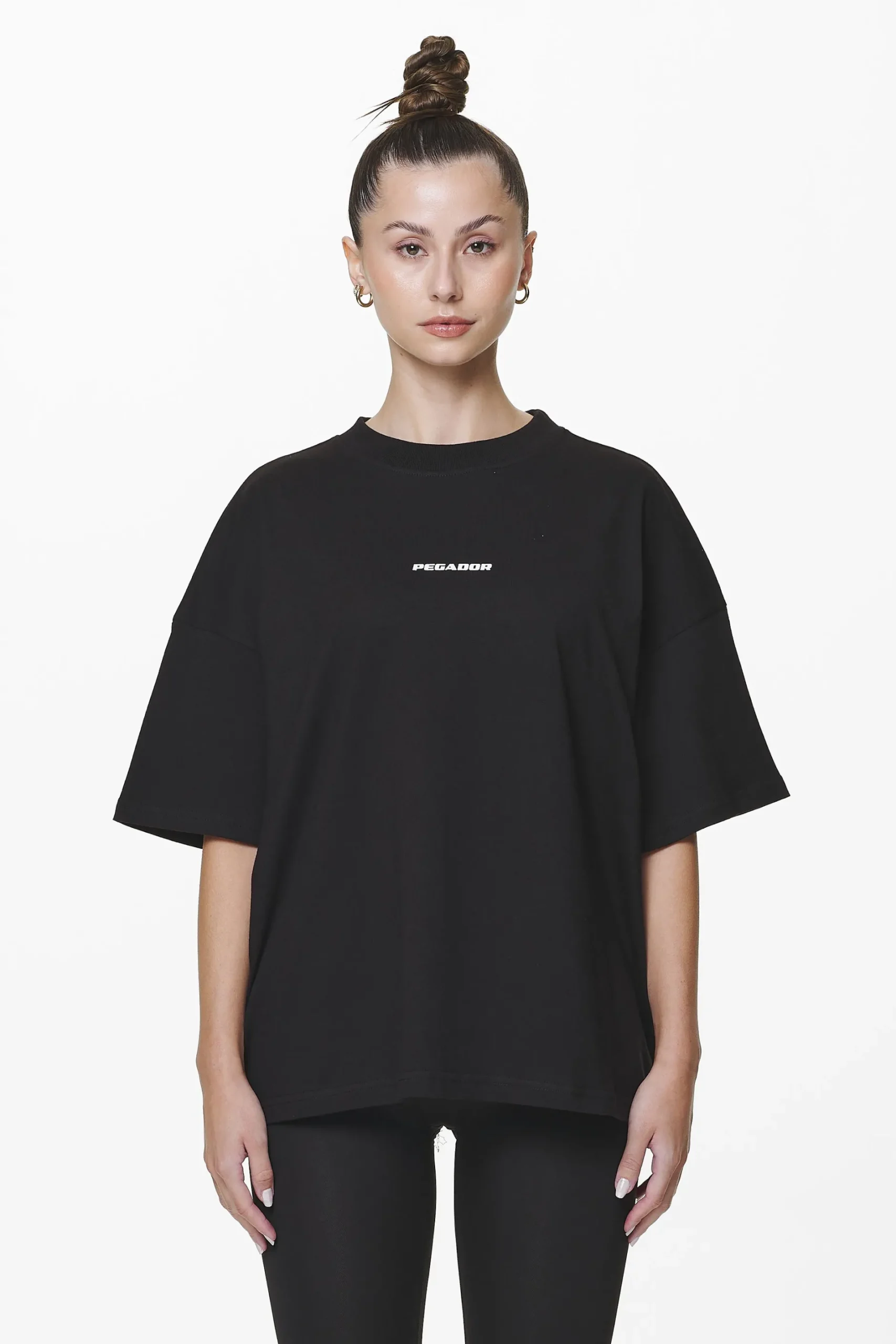 Pegador Tees|Arendal Logo Heavy Oversized Tee Black