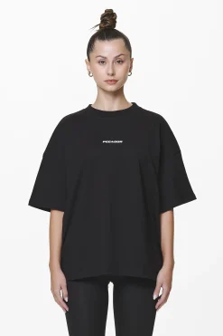Pegador Tees|Arendal Logo Heavy Oversized Tee Black