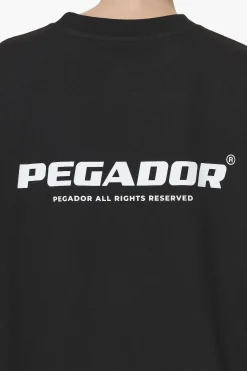 Pegador Tees|Arendal Logo Heavy Oversized Tee Black