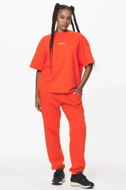 Pegador Tees|Arendal Logo Heavy Oversized Tee Washed Signal Red