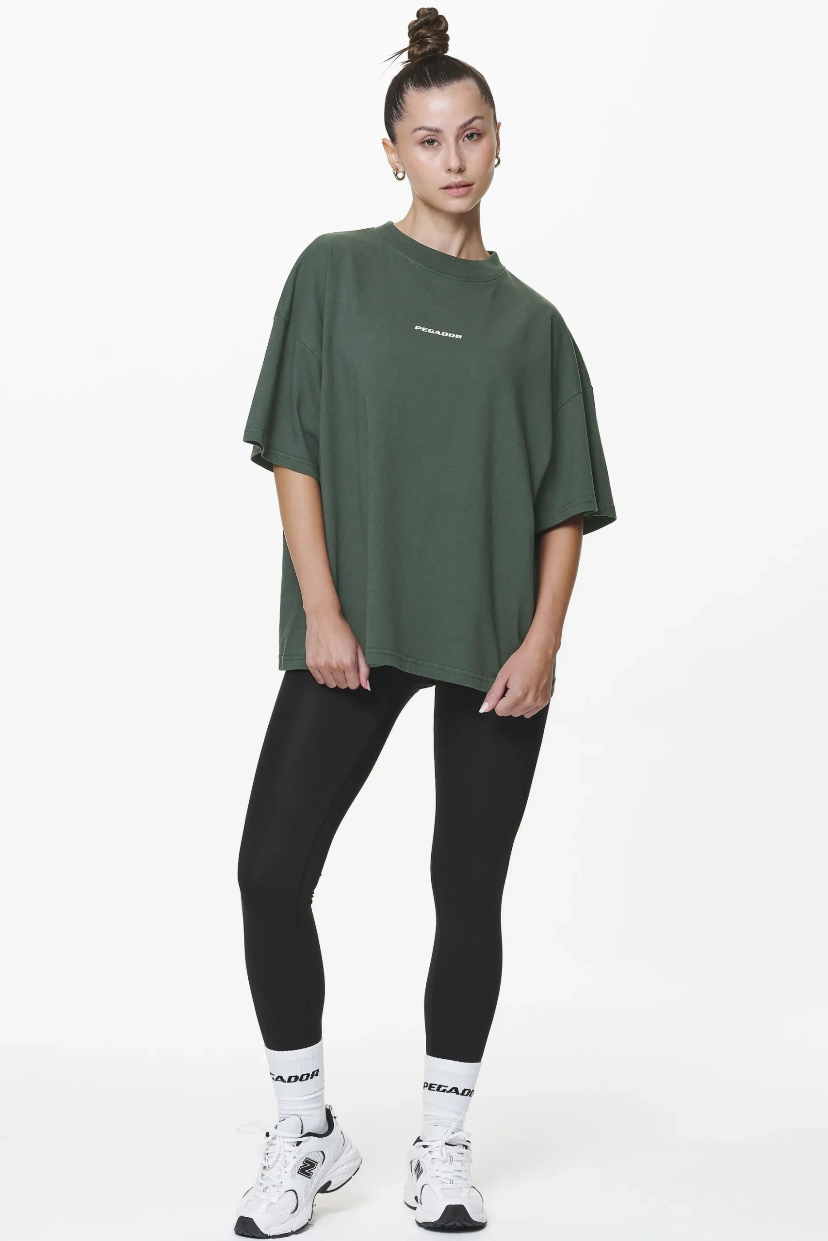 Pegador Tees|Arendal Logo Heavy Oversized Tee Washed Sage Green
