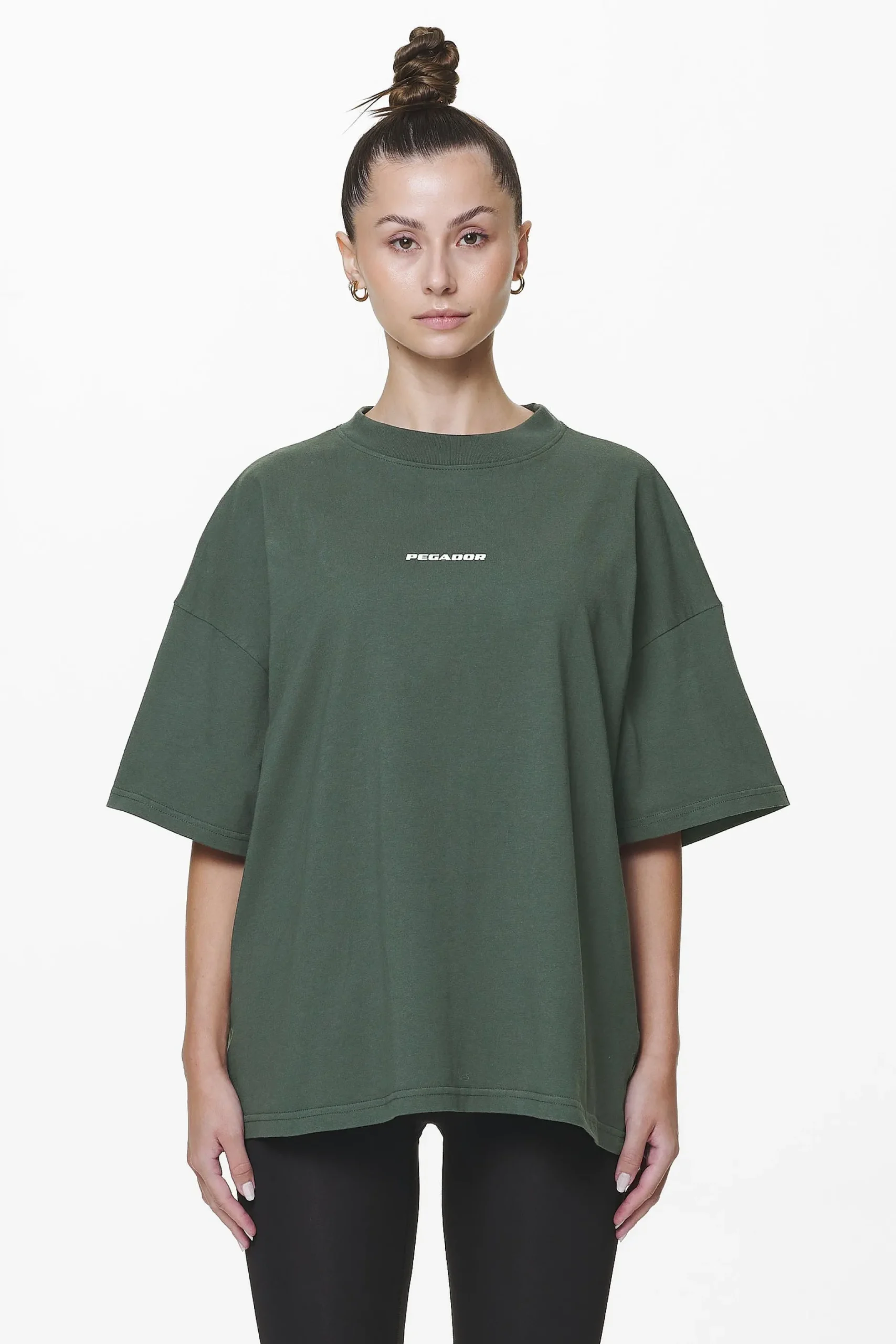 Pegador Tees|Arendal Logo Heavy Oversized Tee Washed Sage Green