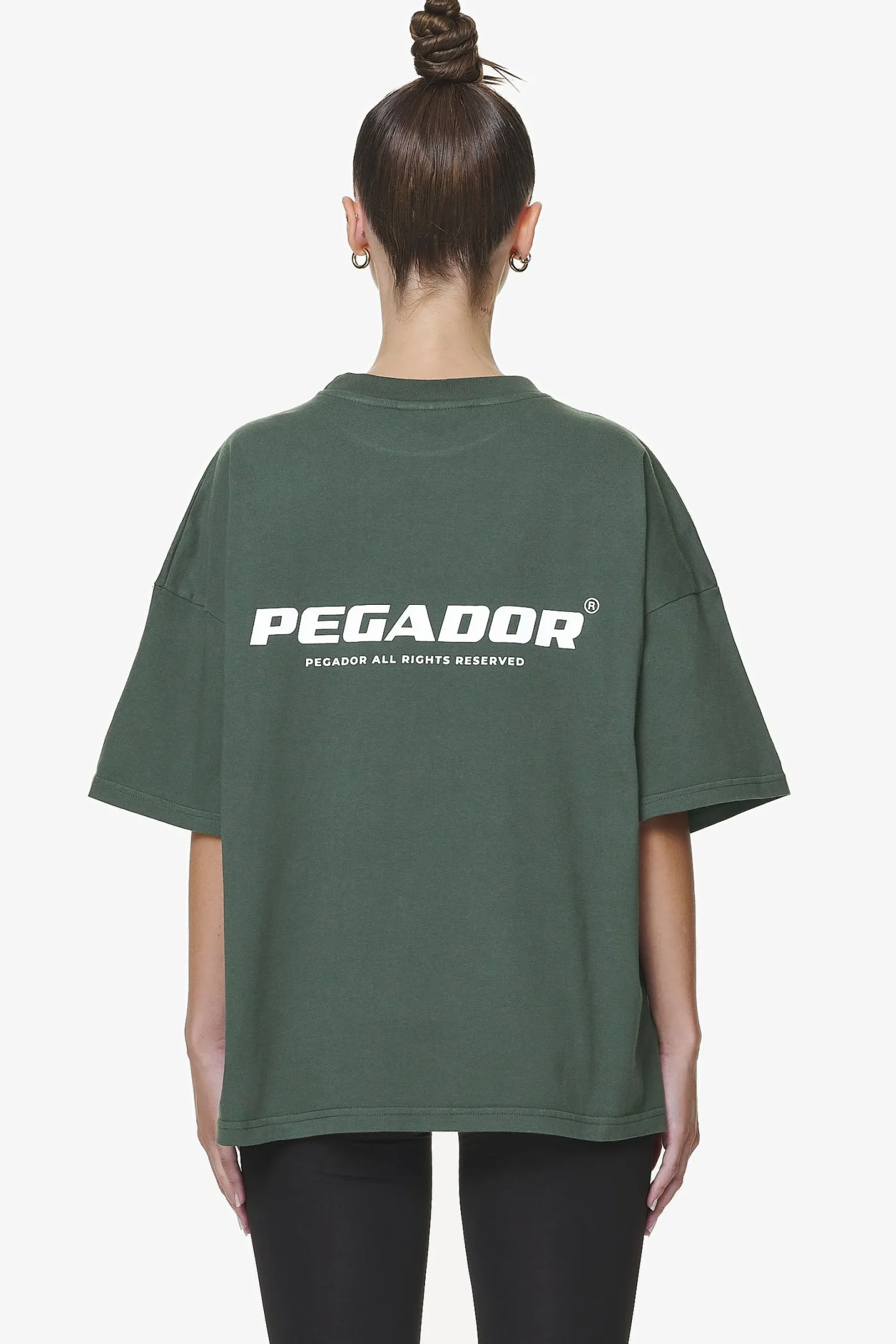 Pegador Tees|Arendal Logo Heavy Oversized Tee Washed Sage Green