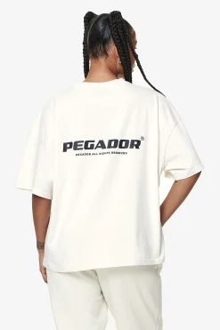 Pegador Tees|Arendal Logo Heavy Oversized Tee Washed Salty Cream