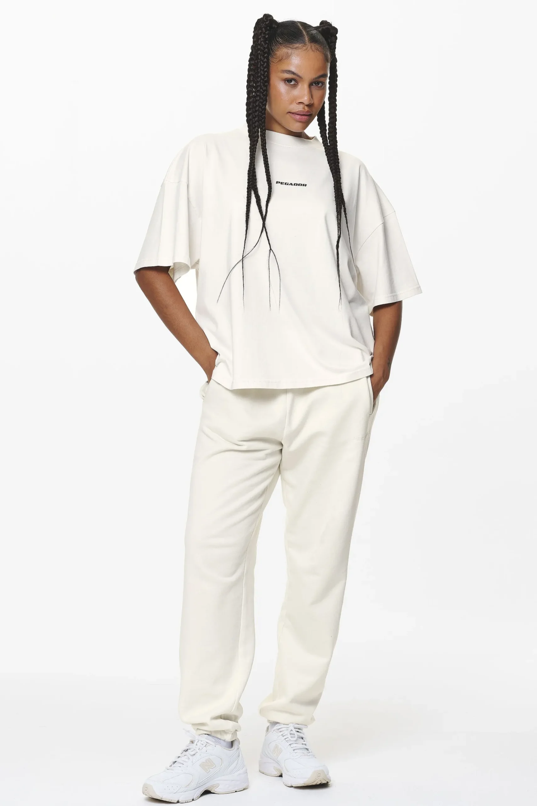 Pegador Tees|Arendal Logo Heavy Oversized Tee Washed Salty Cream