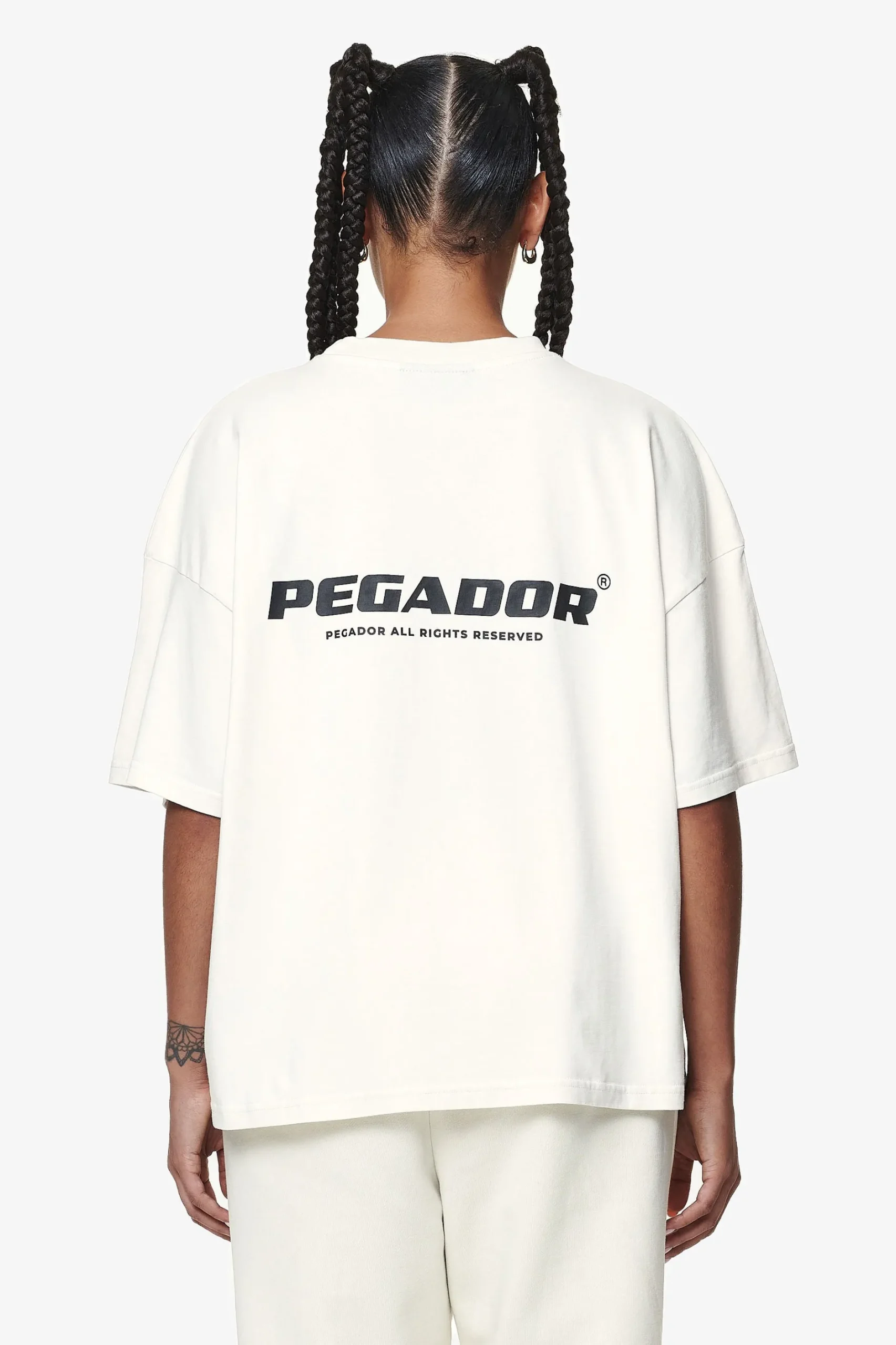 Pegador Tees|Arendal Logo Heavy Oversized Tee Washed Salty Cream