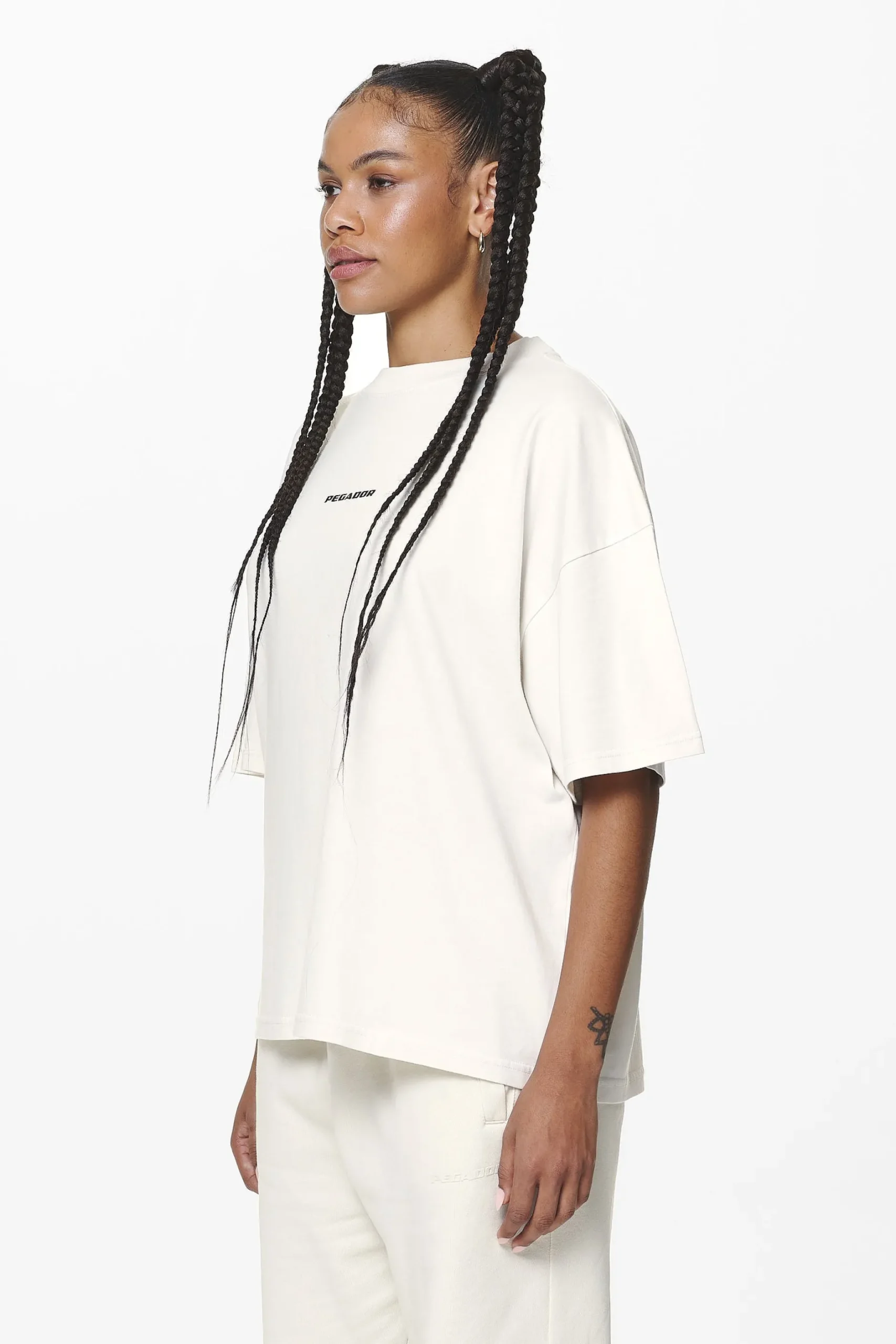 Pegador Tees|Arendal Logo Heavy Oversized Tee Washed Salty Cream