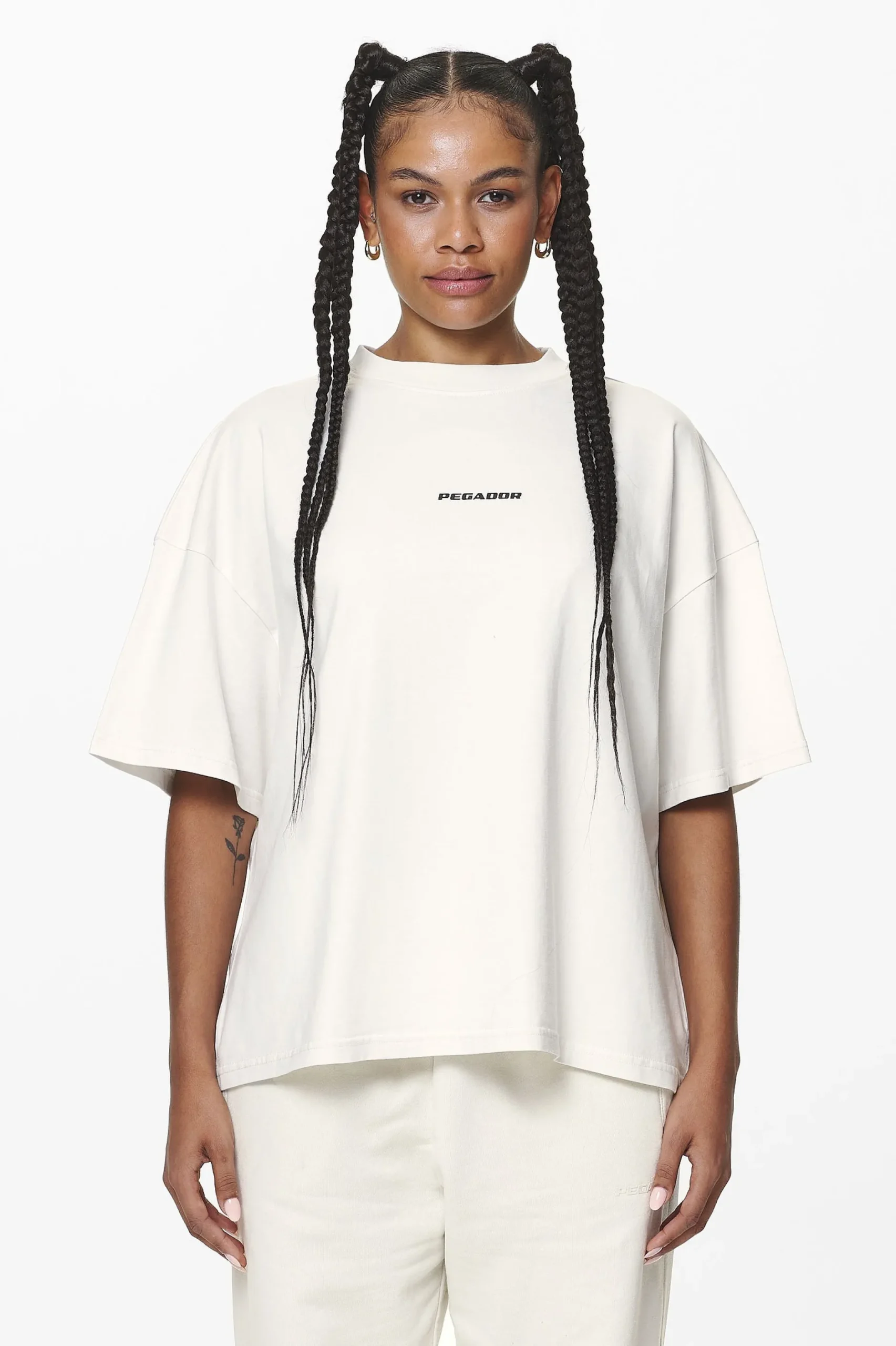 Pegador Tees|Arendal Logo Heavy Oversized Tee Washed Salty Cream