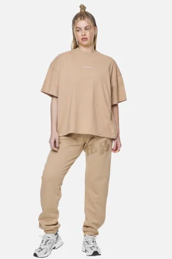 Pegador Tees|Arendal Logo Heavy Oversized Tee Washed Safari Sand White