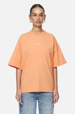Pegador Tees|Arendal Logo Heavy Oversized Tee  Washed Apricot White