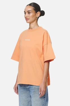 Pegador Tees|Arendal Logo Heavy Oversized Tee  Washed Apricot White