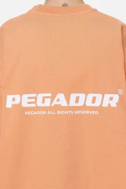 Pegador Tees|Arendal Logo Heavy Oversized Tee  Washed Apricot White