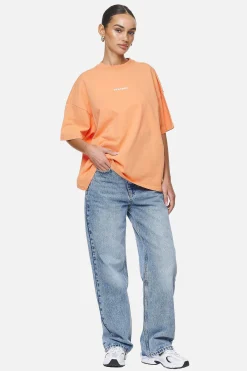 Pegador Tees|Arendal Logo Heavy Oversized Tee  Washed Apricot White