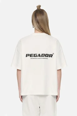 Pegador Tees|Arendal Logo Heavy Oversized Tee Washed Coconut Milk Black